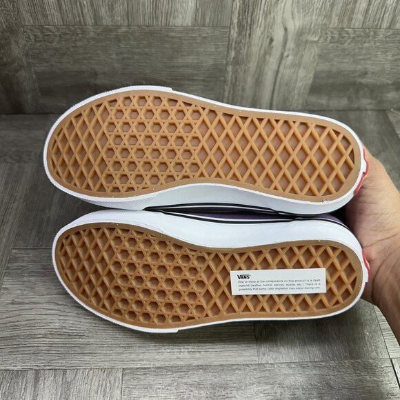 Vans Old Skool Kids size 2.5 Purple White Causal Shoes - Picture 7 of 8